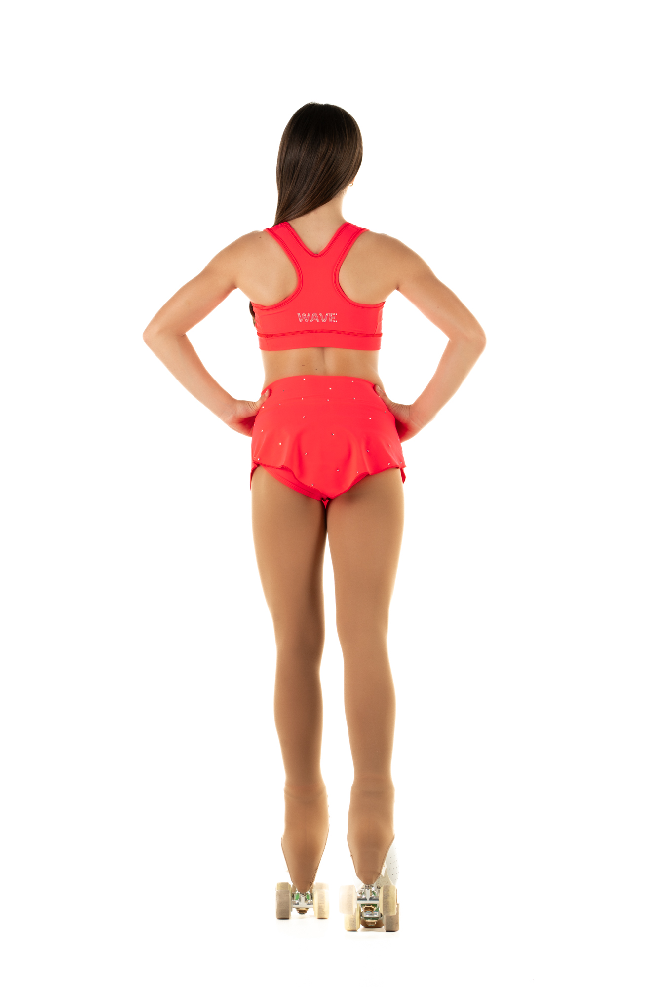 Oyolan Set Ginnastica E Danza Per Bambina – Body Con Strass, Leggings E Fascia – Rosso, Taglia 9-10 Anni