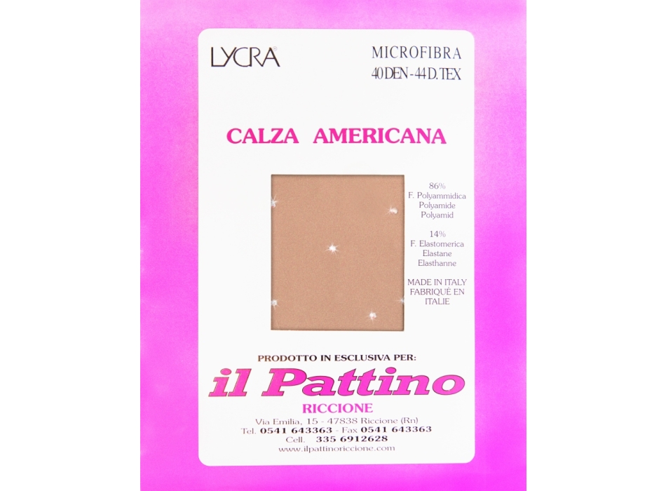 Calza Americana Originale con Strass " IL PATTINO RICCIONE "