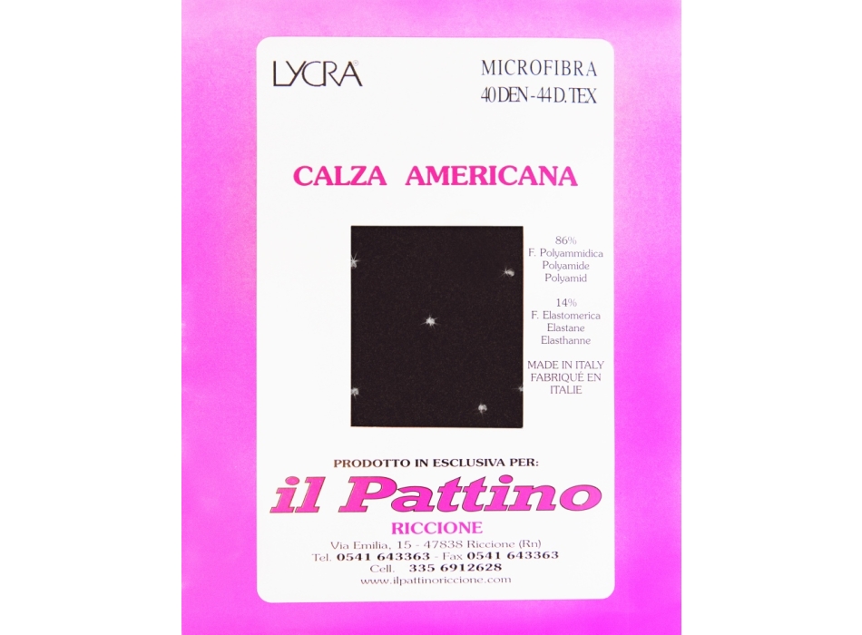 Calza Americana Originale con Strass " IL PATTINO RICCIONE "