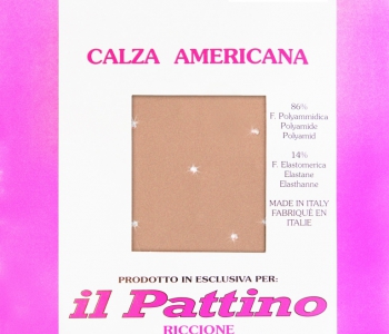 Calza Americana 50/60 DEN con Laccio e Strass" il Pattino Riccione "