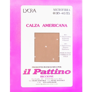 Calza Americana 50/60 DEN con Laccio e Strass" il Pattino Riccione "
