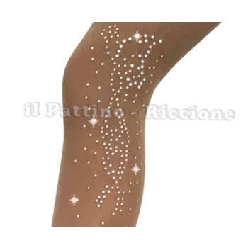 Calza americana colore naturale pattinaggio MICRO SHINE FARFALLA