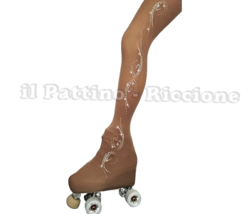 Calza americana colore naturale pattinaggio MICRO SHINE ONDA