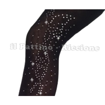 Calza americana colore nero pattinaggio MICRO SHINE FARFALLA