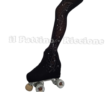 Calza americana colore nero pattinaggio MICRO SHINE FARFALLA