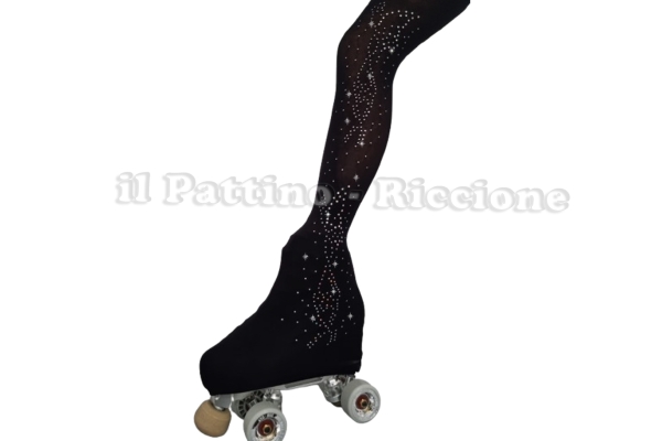 Calza americana colore nero pattinaggio MICRO SHINE FARFALLA