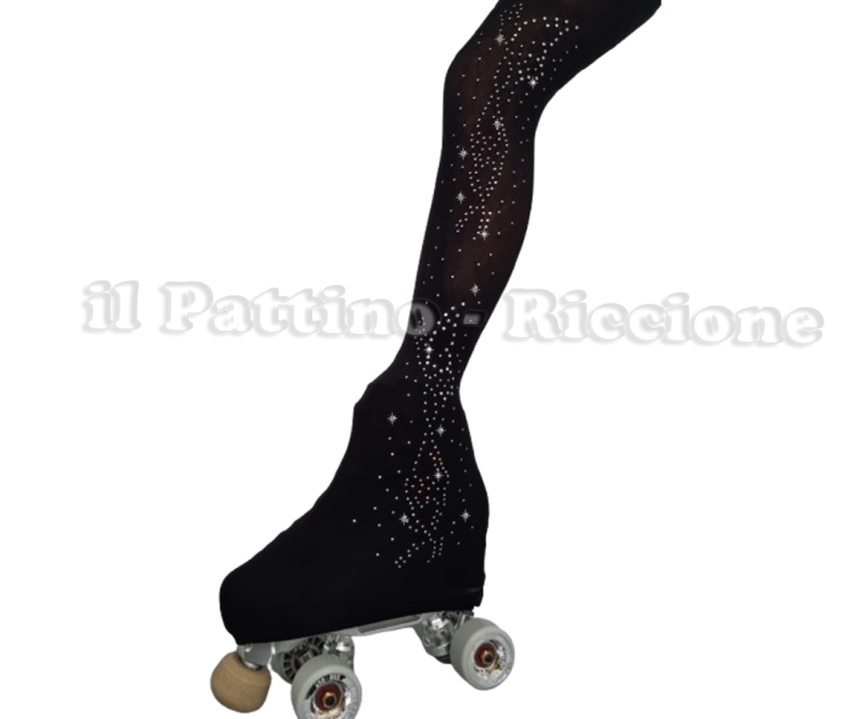 Calza americana colore nero pattinaggio MICRO SHINE FARFALLA
