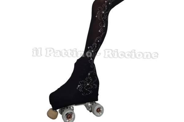 Calza americana colore nero pattinaggio MICRO SHINE FIORE