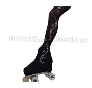 Calza americana colore nero pattinaggio MICRO SHINE ONDA
