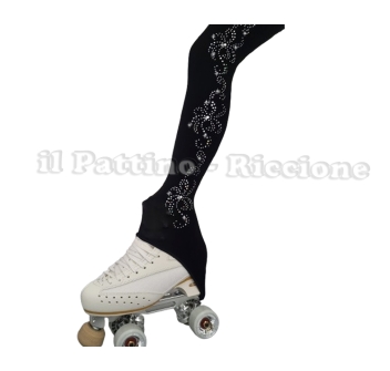 Calza Americana TACCO Colore Nera MICRO SHINE FIORE