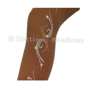 Calza colore naturale pattinaggio con Staffa MICRO SHINE ONDA
