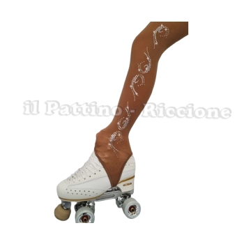 Calza colore naturale pattinaggio con Staffa MICRO SHINE ONDA