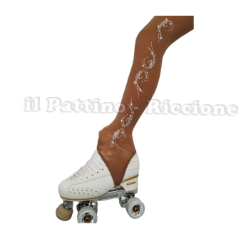 Calza colore naturale pattinaggio con Staffa MICRO SHINE ONDA