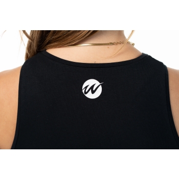 Canotta Wave con strass Bianca