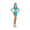 Completo con top America Wave e gonnellino in lycra con strass - AZZURRO