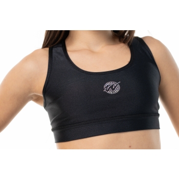 Completo sportivo bambina – Short + Top modello America colore NERO