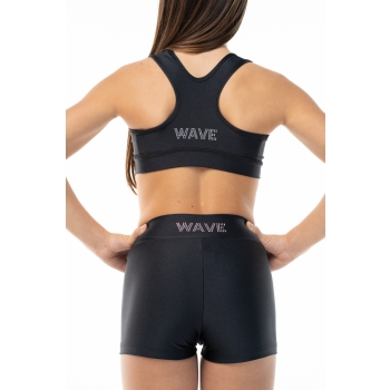 Completo sportivo bambina – Short + Top modello America colore NERO