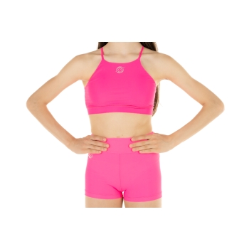 Completo sportivo bambina WAVE – Short + Top modello Asia Fucsia