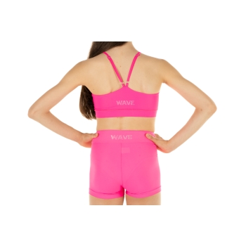 Completo sportivo bambina WAVE – Short + Top modello Asia Fucsia