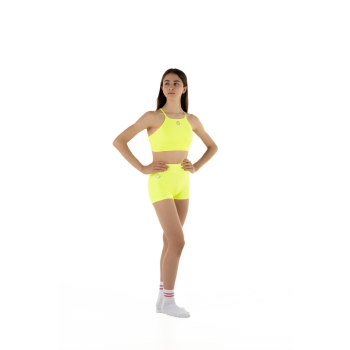Completo sportivo bambina WAVE – Short + Top modello Asia Giallo Fluo
