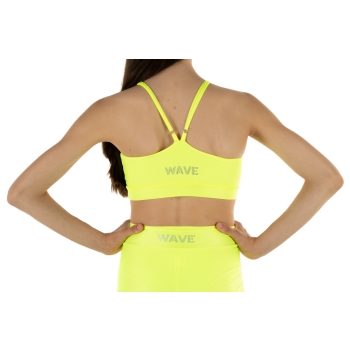 Completo sportivo bambina WAVE – Short + Top modello Asia Giallo Fluo