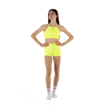 Completo sportivo bambina WAVE – Short + Top modello Asia Giallo Fluo