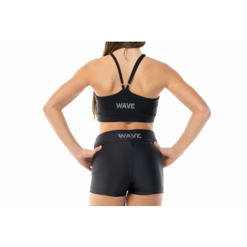 Completo sportivo bambina WAVE – Short + Top modello Asia Nero