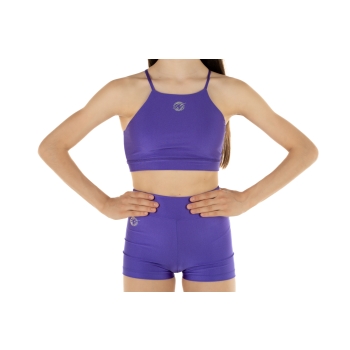 Completo sportivo bambina WAVE – Short + Top modello Asia Viola