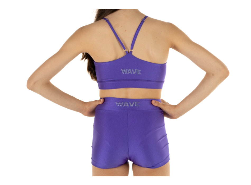 Completo sportivo bambina WAVE – Short + Top modello Asia Viola