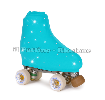 Copripattini coloreTurchese con Strass