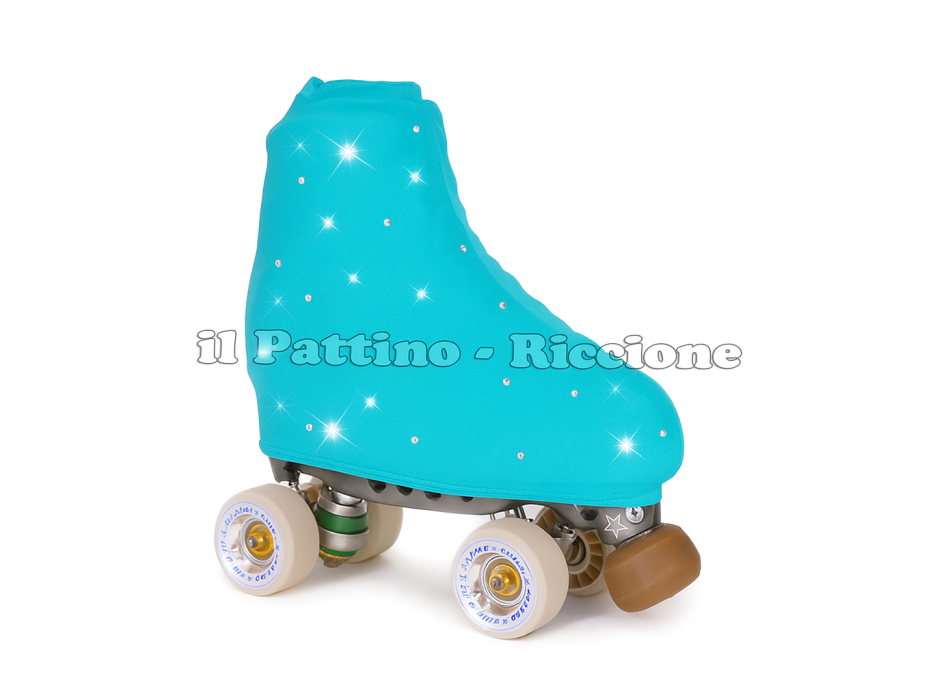 Copripattini coloreTurchese con Strass