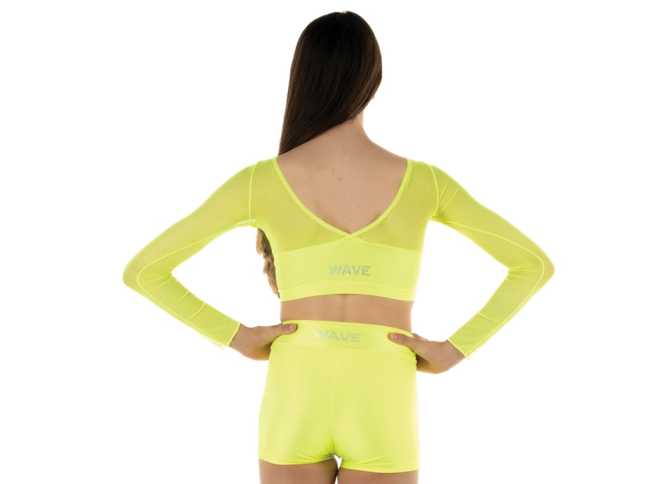 Crop Top Giallo Fluo