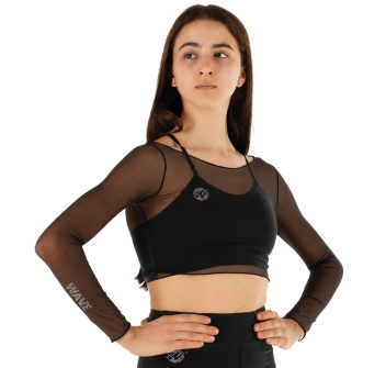 Crop Top Rete Nero