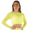 Crop Top Rete Giallo Fluo