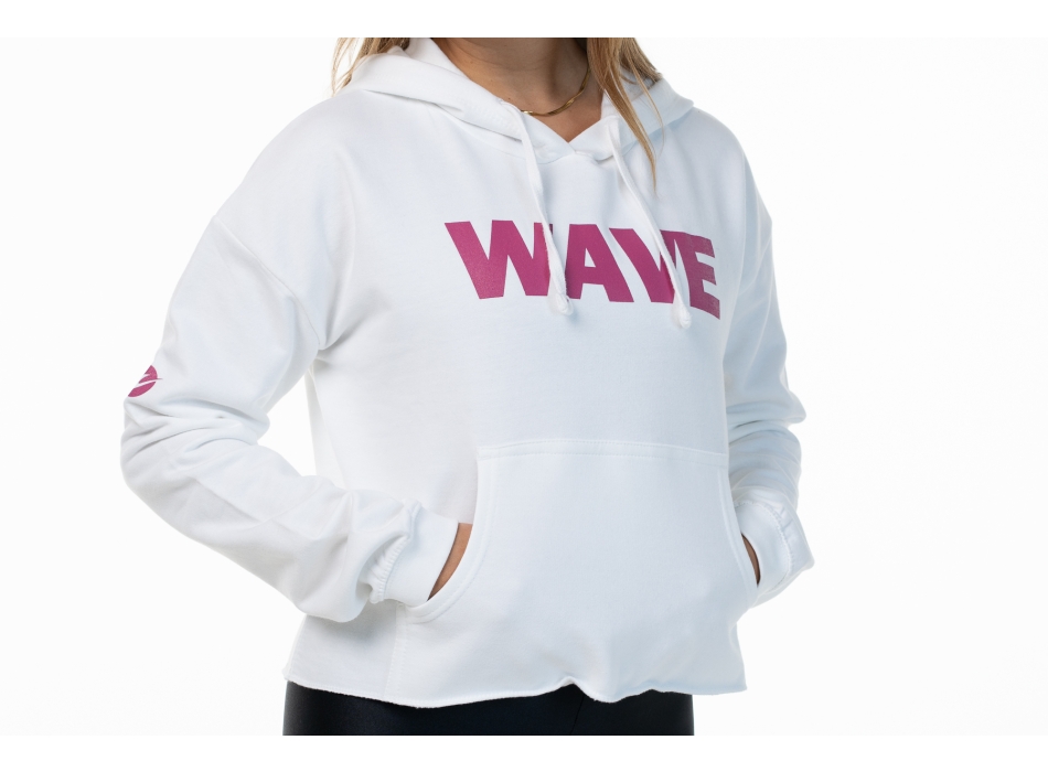 Felpa Wave Bianca Fuxia