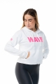 Felpa Wave Bianca Fuxia