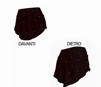 Gonnellino pattinaggio Nero con STRASS