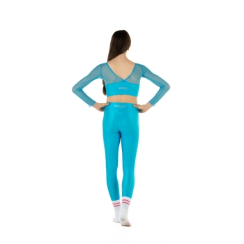 Leggings Wave Basic Fucsia Fluo Bambina