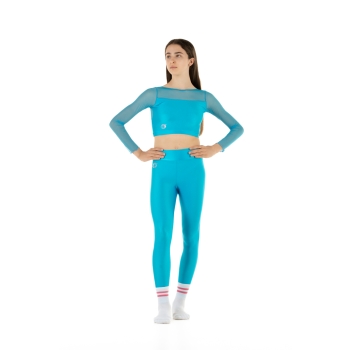 Leggings Wave Basic Fucsia Fluo Bambina