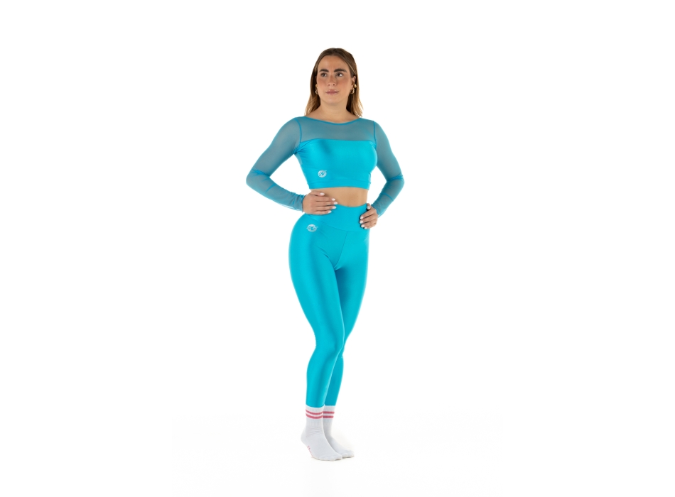 Leggings Wave Basic Fucsia Fluo Donna