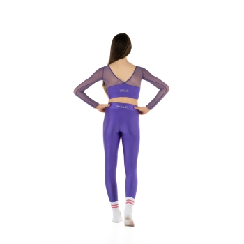 Leggings Wave Basic Turchese Bambina