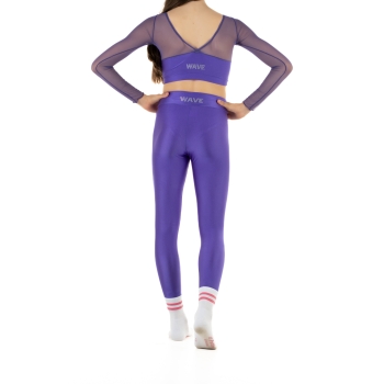 Leggings Wave Basic Turchese Bambina