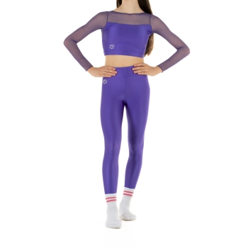 Leggings Wave Basic Turchese Bambina