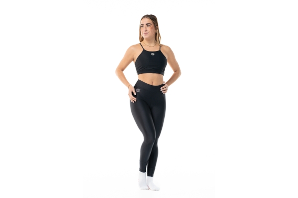 Leggings Wave Basic Nero Donna
