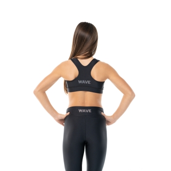 Leggins Wave con Tacco Nero Bambina