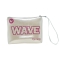 Pochette Wave - Argento Laminato scritta Rossa