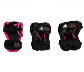 Protezioni Rollerblade Skate Gear JUNIOR 3 PACK FUCSIA