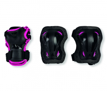 Protezioni Rollerblade Skate Gear JUNIOR 3 PACK FUCSIA