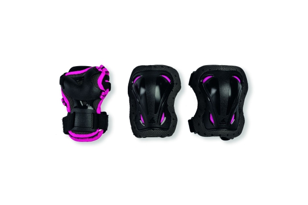 Protezioni Rollerblade Skate Gear JUNIOR 3 PACK FUCSIA