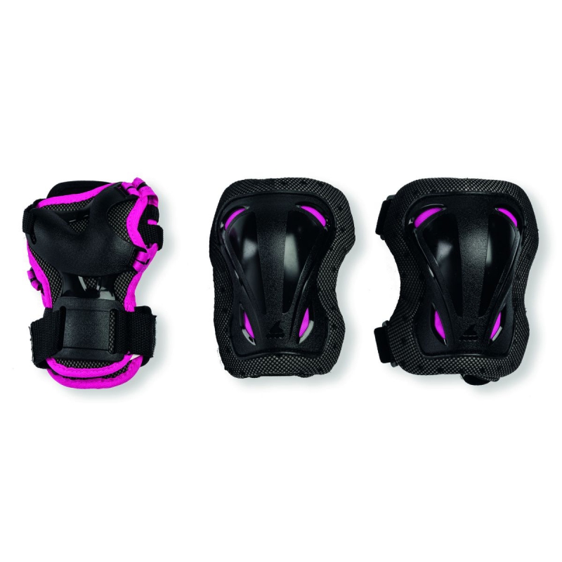 Protezioni Rollerblade Skate Gear JUNIOR 3 PACK FUCSIA